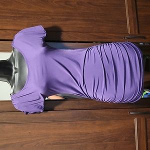 Purple evening dress